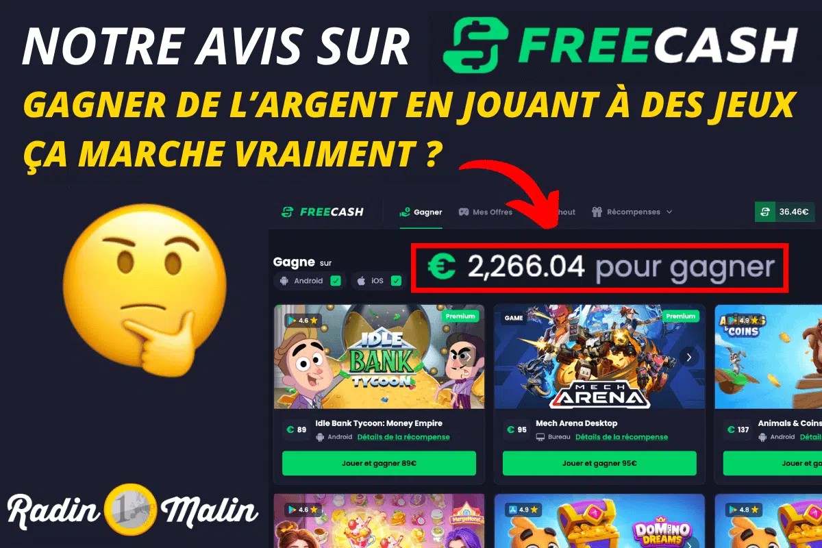 freecash.com : Jouer aux jeux vidéos, obtenez de l'argent et des cartes-cadeaux gratuites.